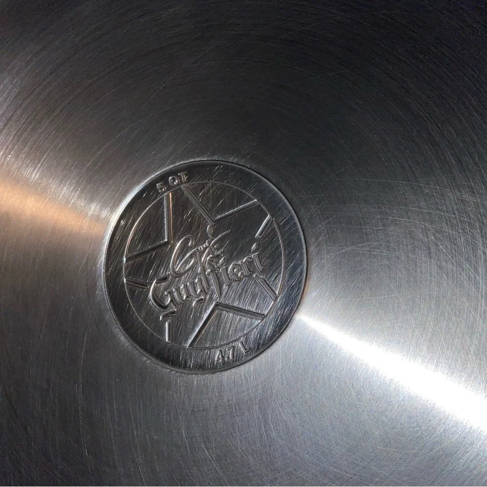Guy Fieri Large 4 Quart Stainless Steel Stove Top Cookware & Original Lid- VGU